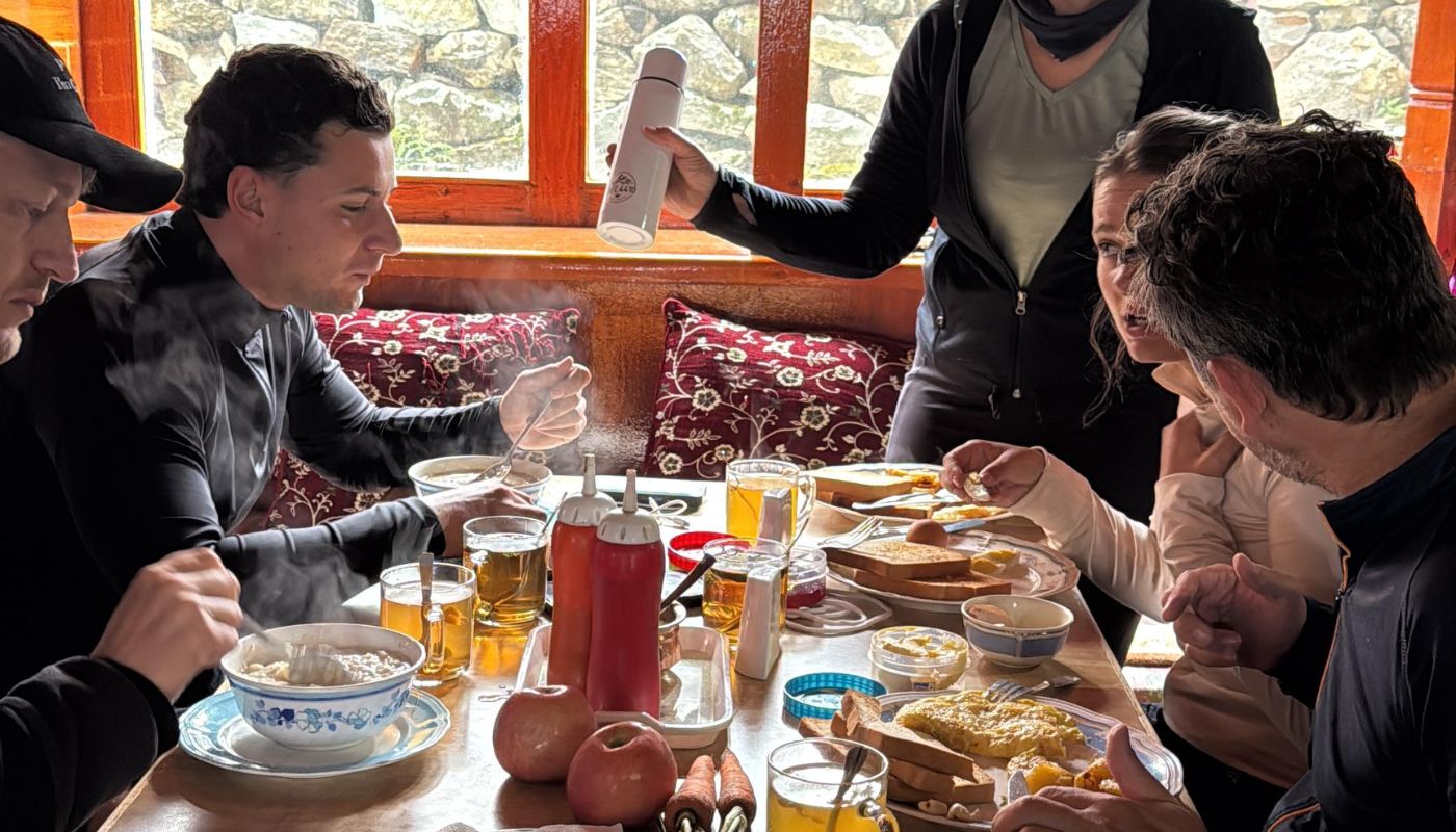 Traditional Nepali meals served during trekking with Nepal Hiking Adventure during Annapurna Circuit Trek