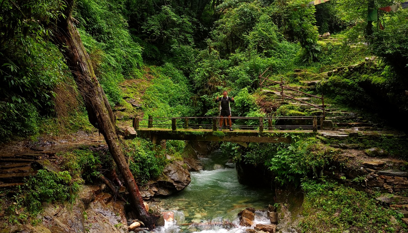 on the way to ghorepani from thikedunga