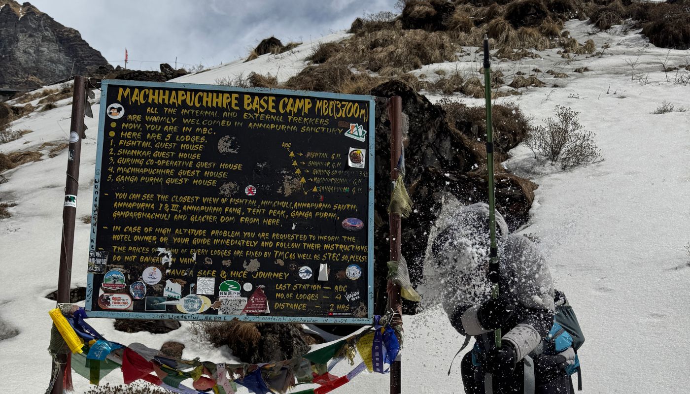 Machhapuchhre Base Camp on Annapurna Base Camp 9 days trek.