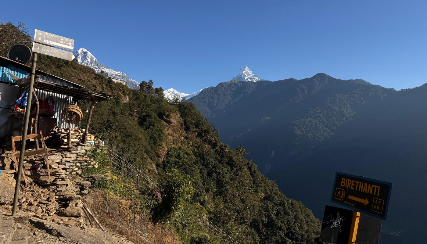 Birethanti during Poon Hill Mardi Himal Trek
