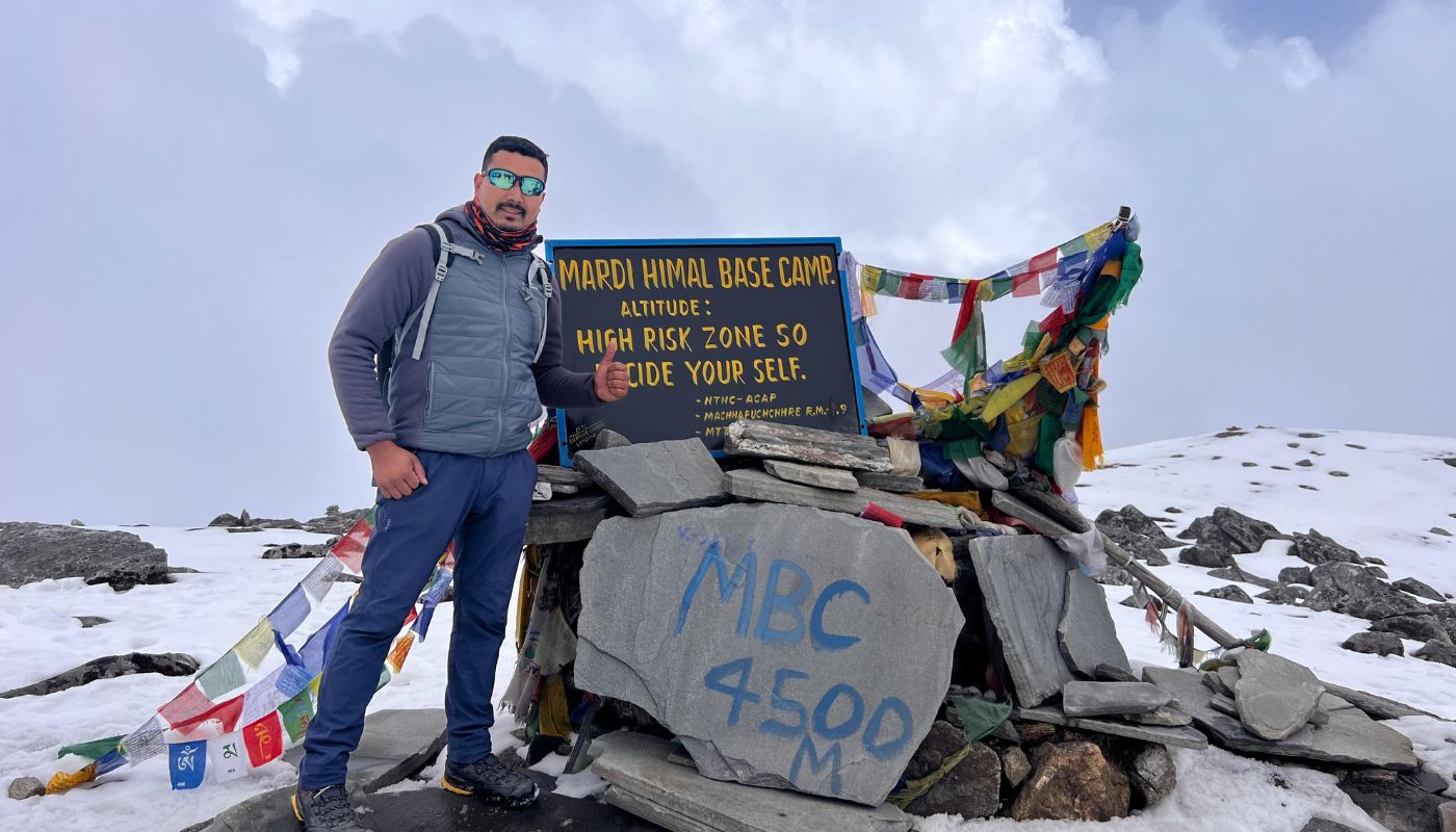 Mardi Himal Base Camp during Poon Hill Mardi Himal Trek