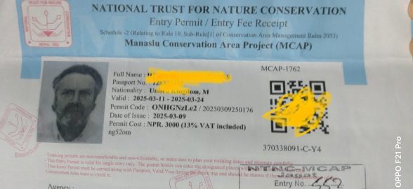 MCAP permit for manaslu circuit trek
