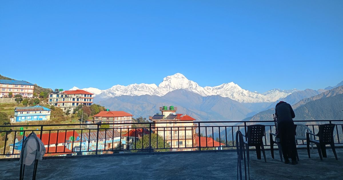 Dhaulagiri mountain Range see from Ghorepani village