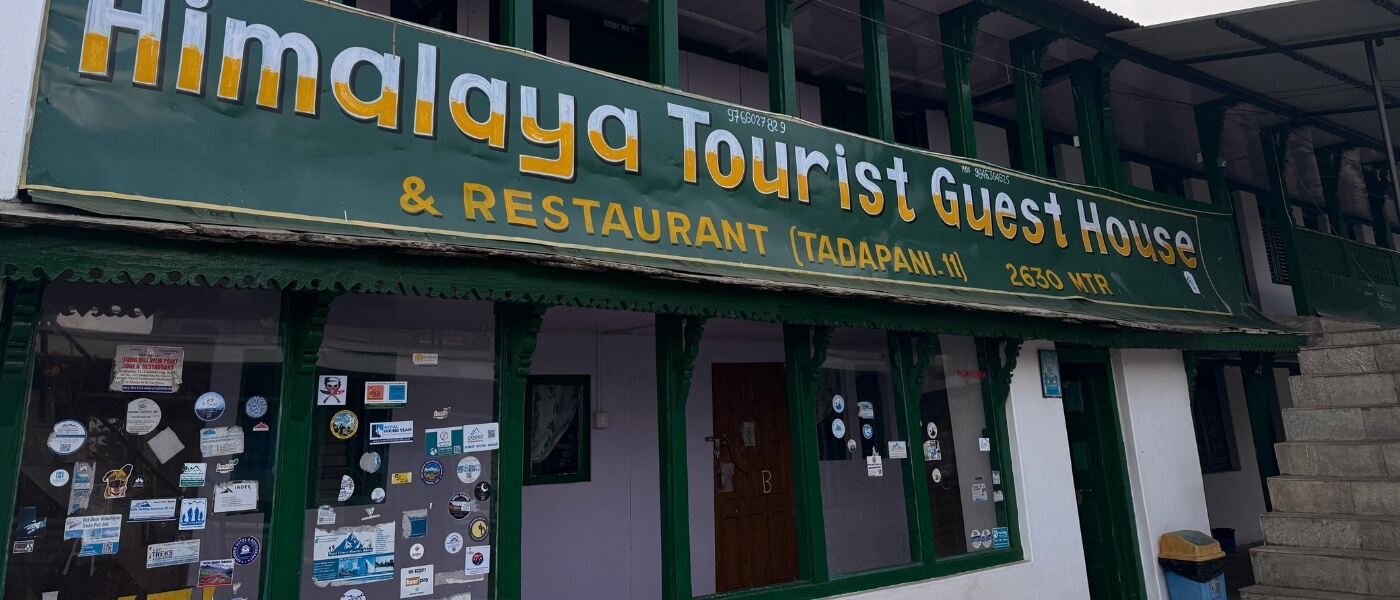 mountain lodge during the trek (TADAPANI)